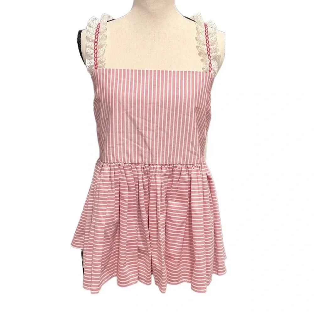 JOUR/NÉ Striped  Square Neckline Top Size: M (38) NWT